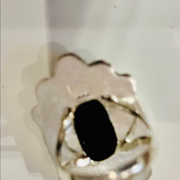 Sz 6 Aquamarine Silver Triplett Silver Ring - Picture 4 of 5